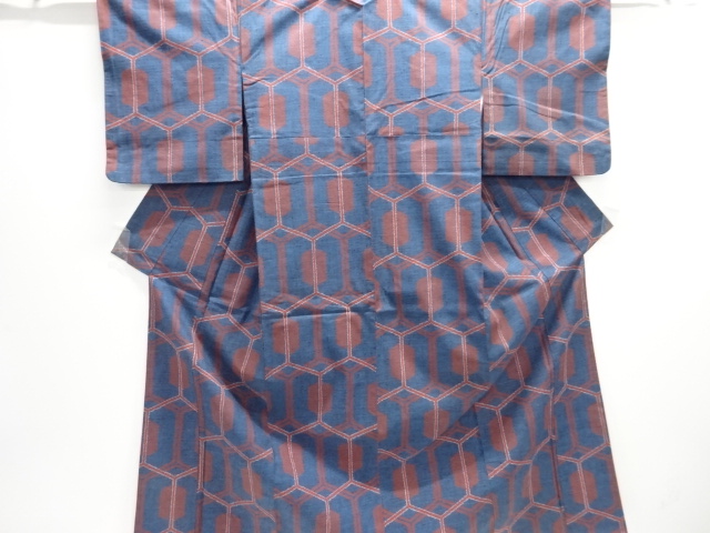 JAPANESE KIMONO / TSUMUGI / WOVEN KIKKO 